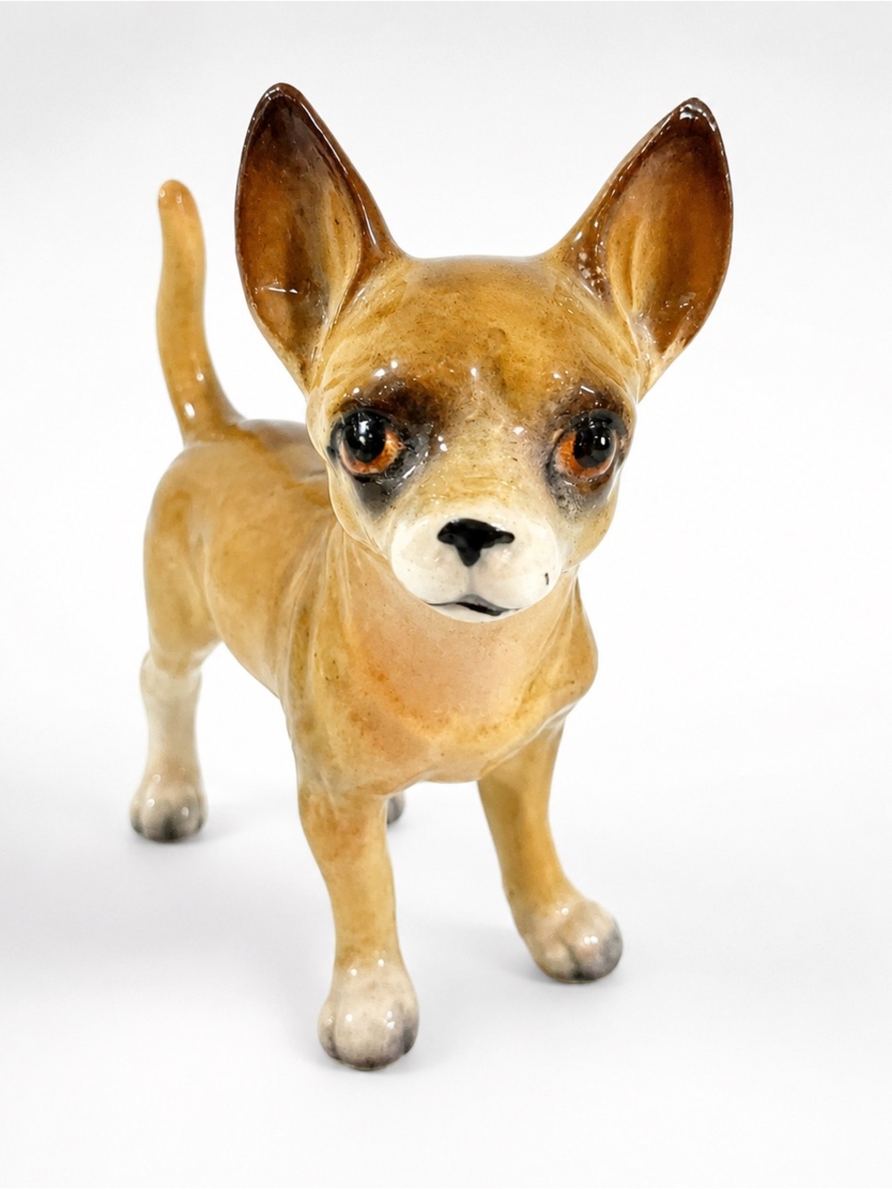 Vintage UCAGCO Japan Chihuahua Dog Figurine Porcelain Ceramic Mid Century
